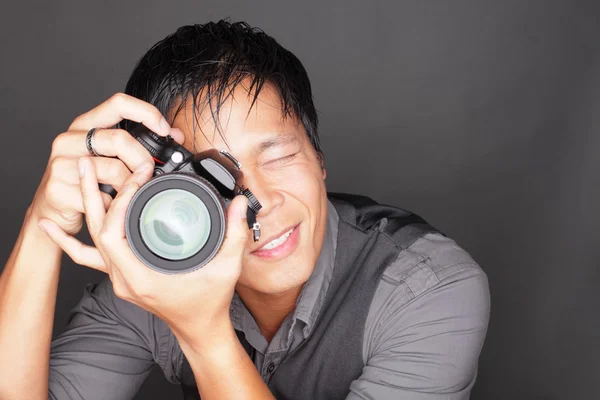 stock image Photographer taking a photo