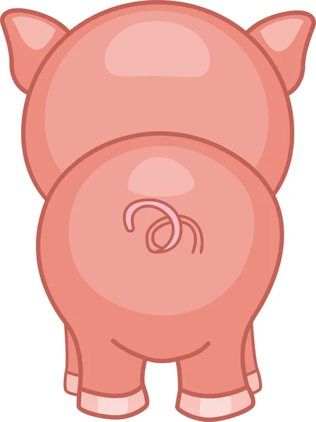 Вид сзади свинья — стоковое фото