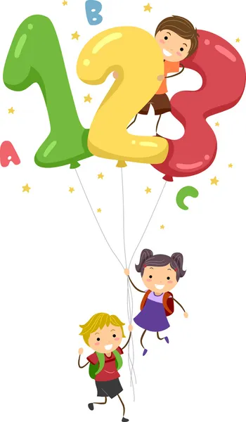 Número de balões — Fotografia de Stock