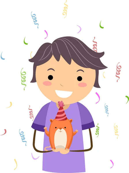 Birthday Hamster — Stock Photo, Image