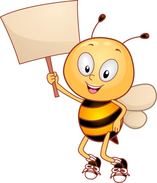Placard de abelha — Fotografia de Stock