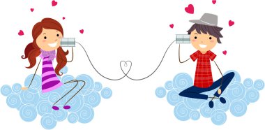 Stick Figure Couple clipart