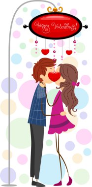 Couple Kissing clipart