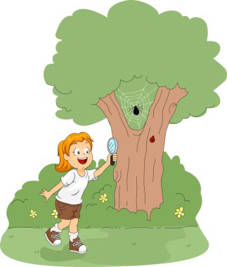 Kid Magnifying Glass clipart