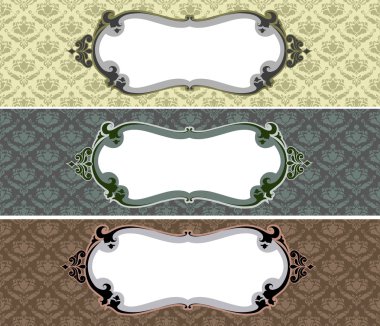 Baroque Frame Web Banner clipart