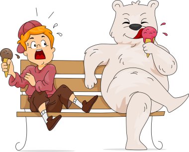 Polar Bear Ice Cream clipart