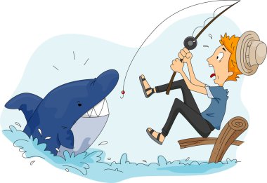 Funny Fishing clipart