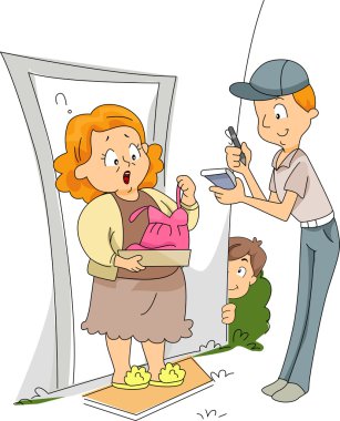 Funny Dress Delivery clipart
