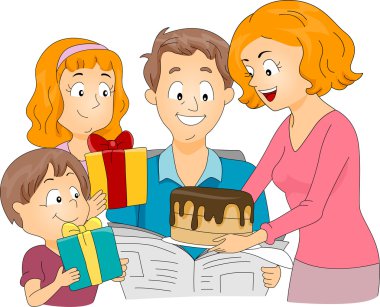 Father's Day Cake clipart