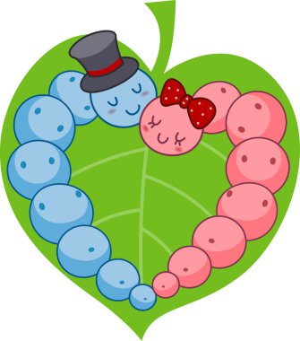 Caterpillar Couple clipart