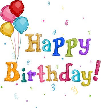 Happy Birthday Text clipart