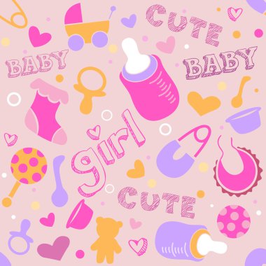 Baby Girl Background clipart