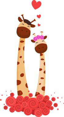 Giraffe Couple clipart