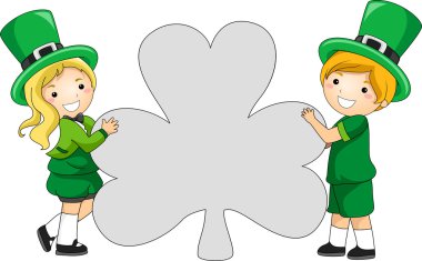 Clover-shaped Banner clipart