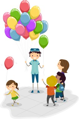 Balloon Vendor clipart