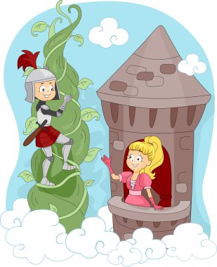 Knight Rescuing Princess clipart