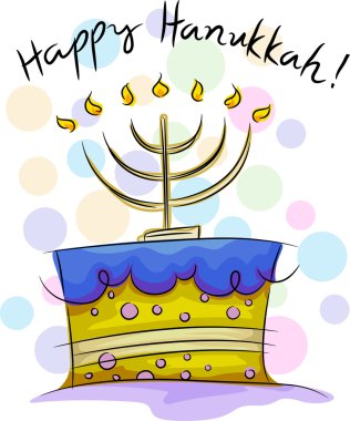 Hanukkah Cake clipart