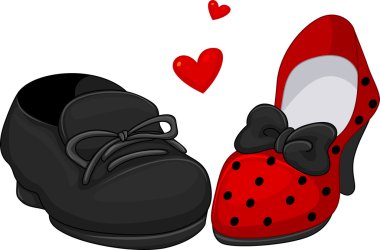 His and Hers Shoes clipart