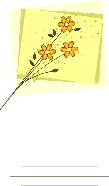 Kaart bloemen — Stockfoto