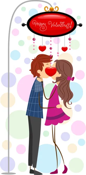 Пара поцелуев — стоковое фото