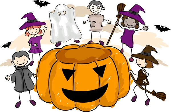 Kids Halloween — Stockfoto
