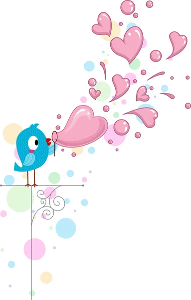 Lovebird Bubbles — Stock Photo, Image