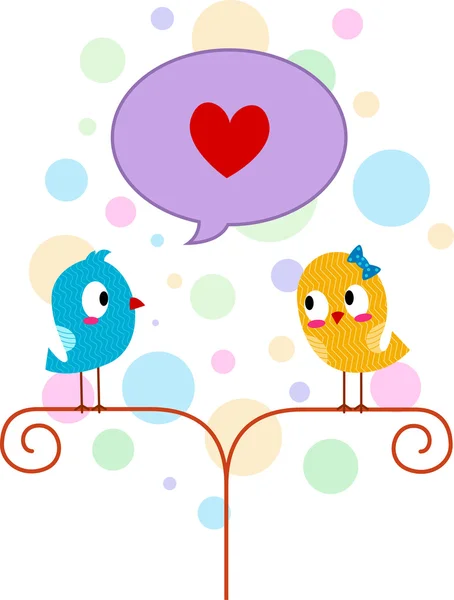 Lovebird Professando Seu Amor — Fotografia de Stock