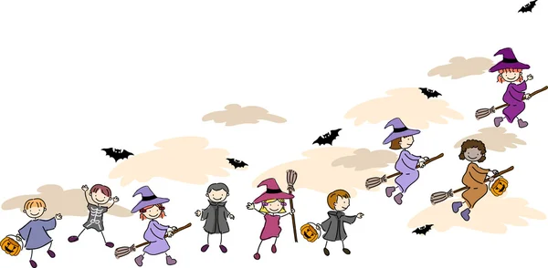 Дети Хэллоуина — стоковое фото