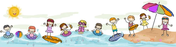 Úszó gyerekek — Stock Fotó
