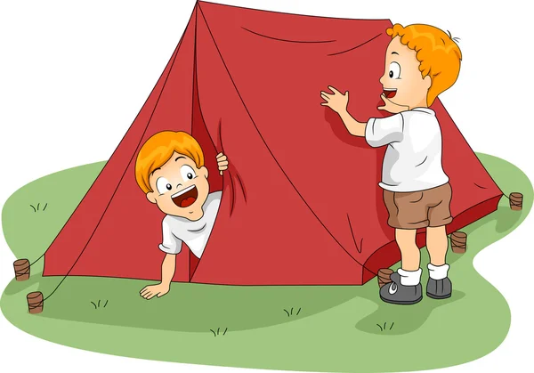 Instalação de tenda — Fotografia de Stock