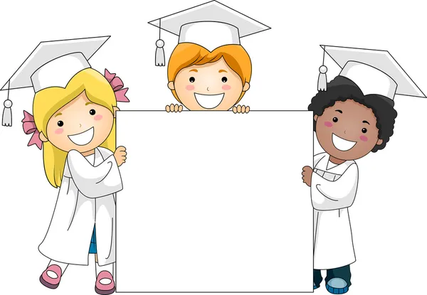Kids Holding a Banner — Stock Photo, Image