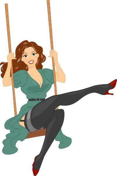 Swing Girl — Stock Photo, Image