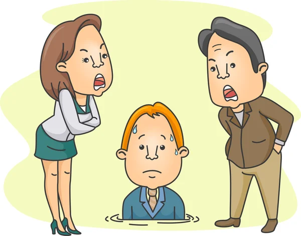 Man Being Scolded by His Bosses — Stock Photo, Image