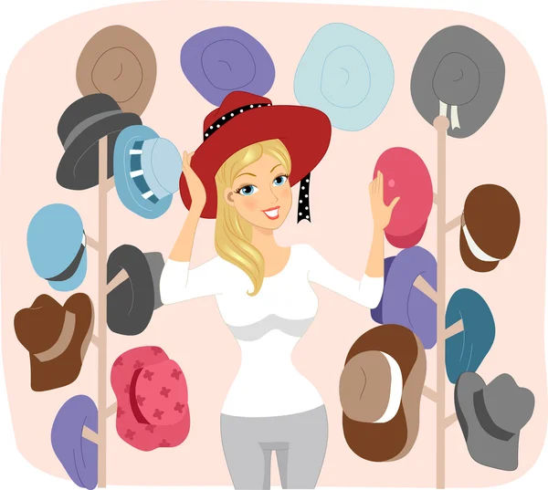 帽子の女性 — ストック写真