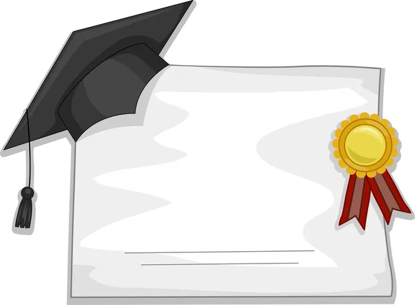 Dyplom ukończenia szkoły — Zdjęcie stockowe