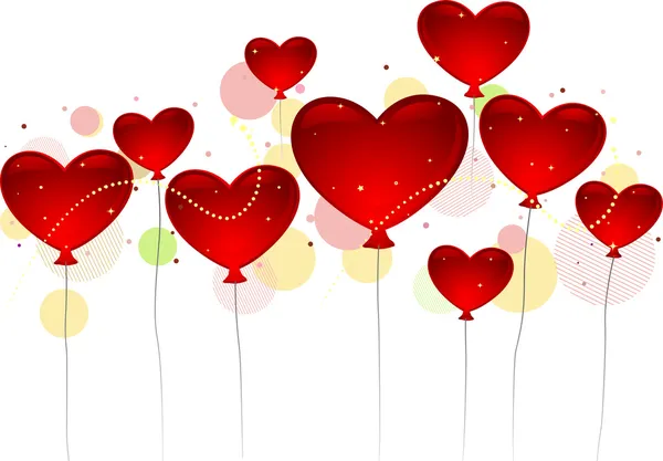 Sevgililer günü balonları — Stok fotoğraf