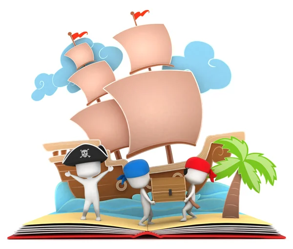 Historia piratów — Zdjęcie stockowe