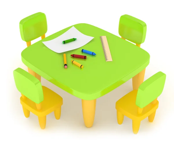 Kiddie Table — Stock Photo, Image