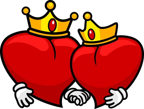 König und Königin der Herzen — Stockfoto
