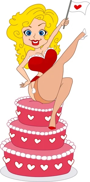 Valentijn taart — Stockfoto