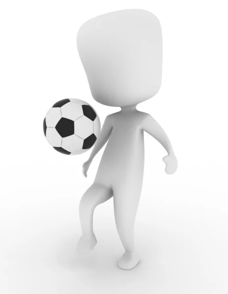 Мужчина играет в футбол — стоковое фото