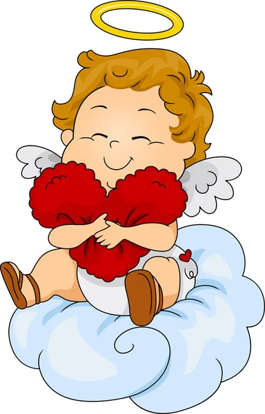 Almohada de bebé Cupido — Foto de Stock