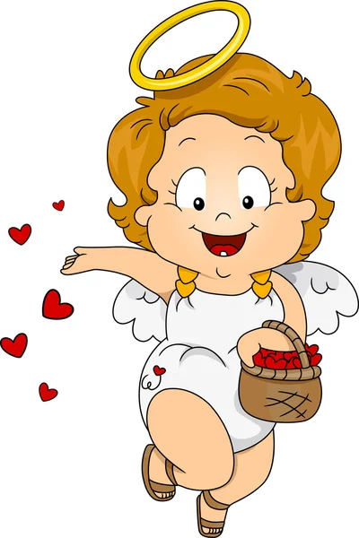 Bambino femminile Cupido — Foto Stock
