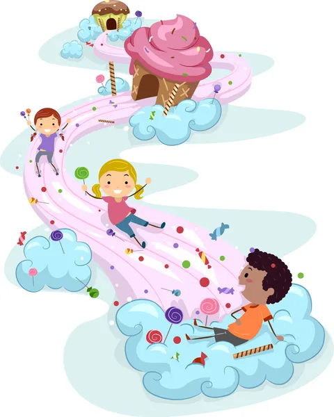 Candy land kinderen — Stockfoto