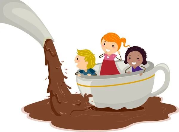 Lagoa de chocolate — Fotografia de Stock