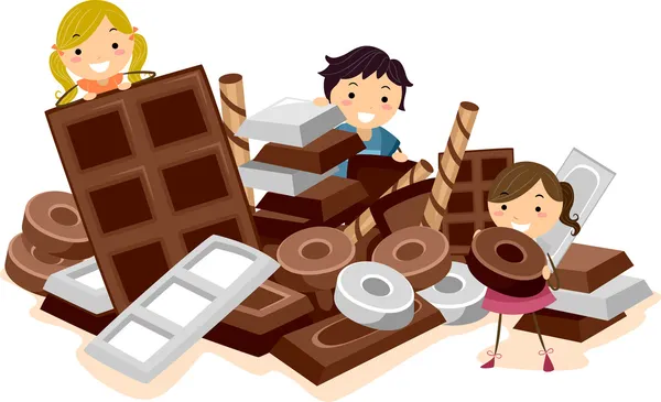 Crianças de chocolate — Fotografia de Stock