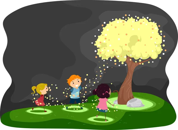 Drzewo świetlików — Zdjęcie stockowe