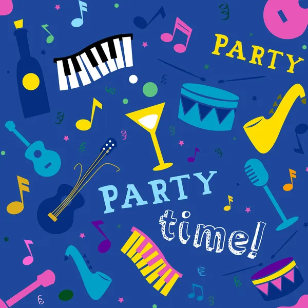Music Party Seamless — Stock Photo, Image