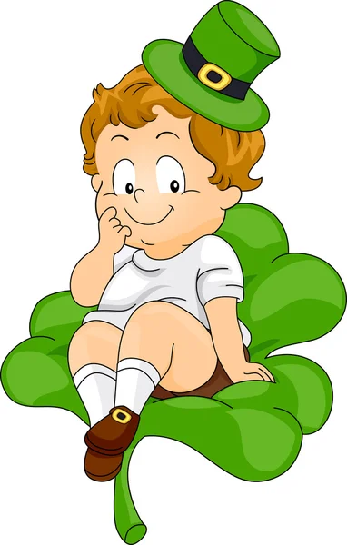 Baby on Clover — Stock Photo, Image
