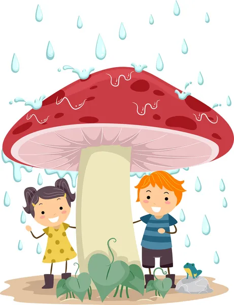 Mushroom kinderen — Stockfoto